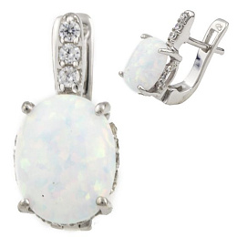 Срібні сережки з опалом 1,475 карата