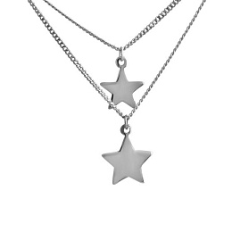 Silver necklace without stones