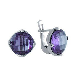 Silver earrings with alexandrite 16.408ct