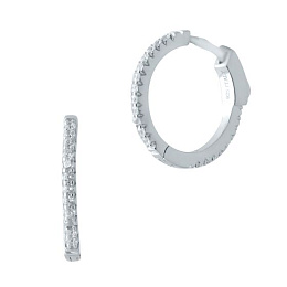 Silver Earrings with Fianites