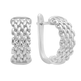 Silver earrings without stones