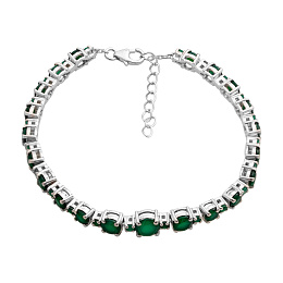 Silver bracelet with agate 6.338ct