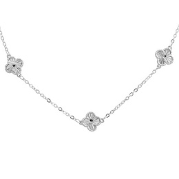 Silver necklace without stones