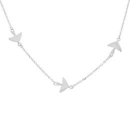 Silver necklace without stones