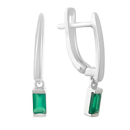 Серебряные серьги с агатом 0.484ct