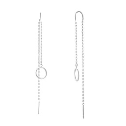 Silver earrings without stones