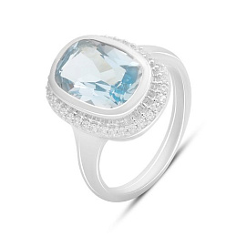Silver ring with topaz 4.81ct