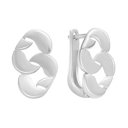 Silver earrings without stones