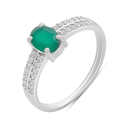 Silver ring with agate 1.027ct