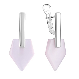 Срібні сережки з котячим оком 12.5ct