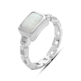 Silver ring with opal 0.5ct