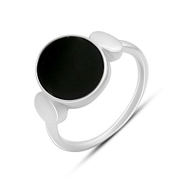 Серебряные серьги с ониксом