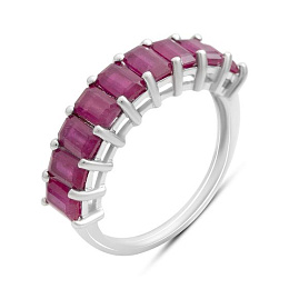 Silver ring with a 3.552ct ruby