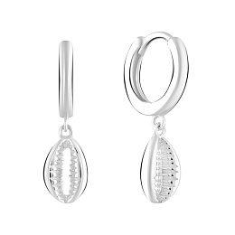 Silver earrings without stones