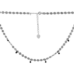 Silver necklace with spinel