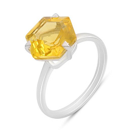 Серебряное кольцо с цитрином nano 3.87ct