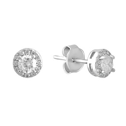 Silver Earrings with Fianites