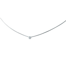 Silver necklace with phianites