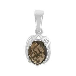 Серебряная подвеска с раухтопазом (дымчатым кварцем) 1.1ct