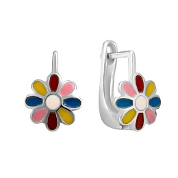 Silver earrings with yemallu