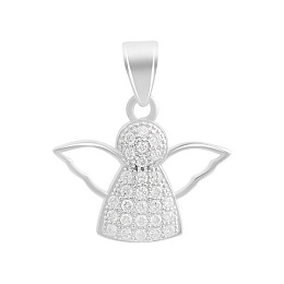 Silver pendant with phianites