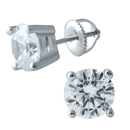 Silver Earrings with Fianites