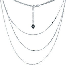 Silver necklace without stones