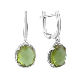 Серебряные серьги с султанитом