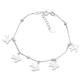 Silver bracelet without stones