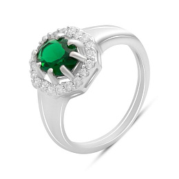 Серебряное кольцо с изумрудом nano 1.397ct
