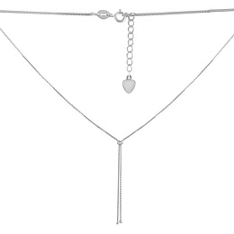 Silver necklace without stones