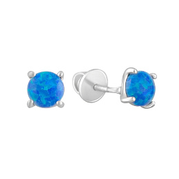 Silver earrings with opal 0.849ct