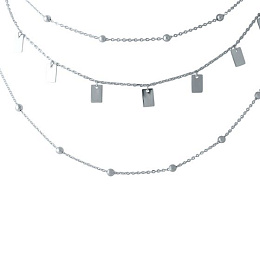 Silver necklace without stones