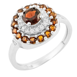 Срібна каблучка з гранатом 1.59ct