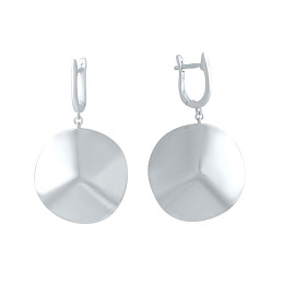 Silver earrings without stones