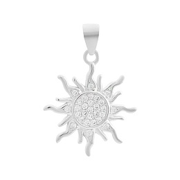 Silver pendant with phianites