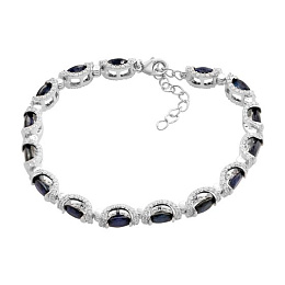 Silver bracelet with 12.81ct sapphire