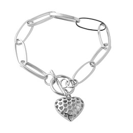 Silver bracelet without stones
