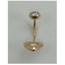 Серебряный пирсинг с фианитами 0.08ct