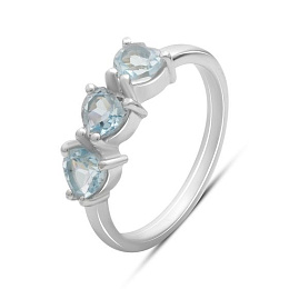 Серебряное кольцо с топазом 1.6ct
