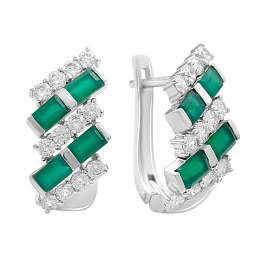 Silver earrings with agate 5.288ct