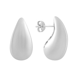 Silver earrings without stones