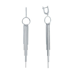 Silver earrings without stones