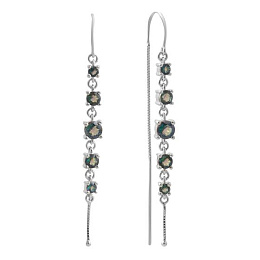 Silver earrings with mystic topaz 2.28ct