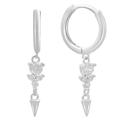 Silver Earrings with Fianites