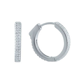 Silver Earrings with Fianites
