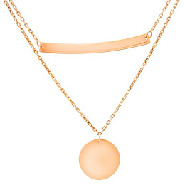 A gold necklace without stones