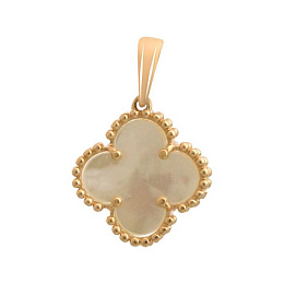 Gold pendant with mother-of-pearl