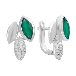 Silver earrings with agate 2.476ct