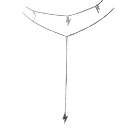 Silver necklace without stones